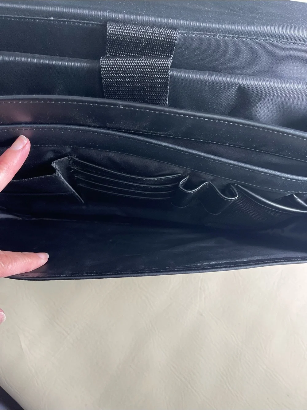 Stetson Genuine Italian Black Leather Laptop Bag